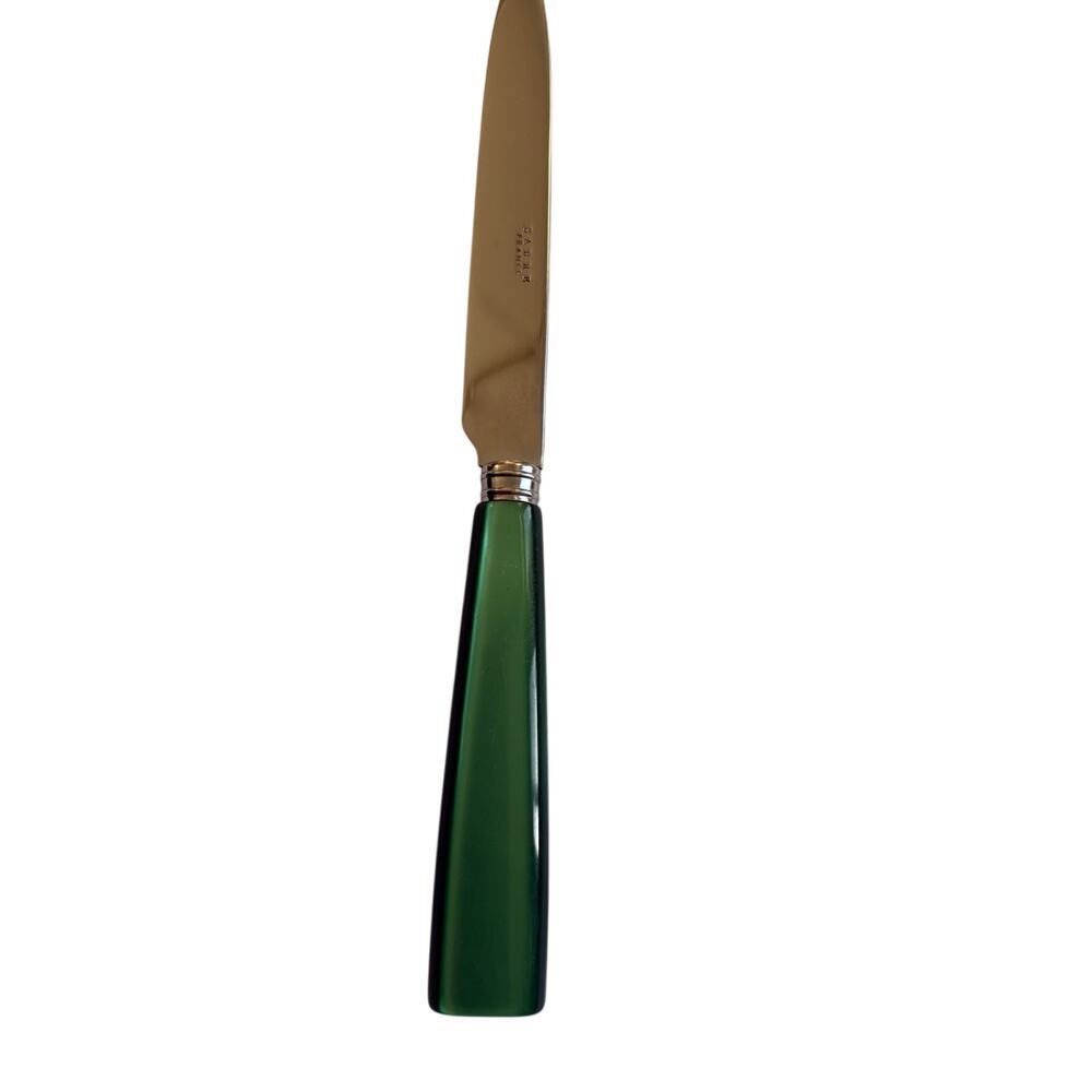NEW Sabre Paris Icône Dark Green Dinner Knife 18/10 Stainless Acrylic